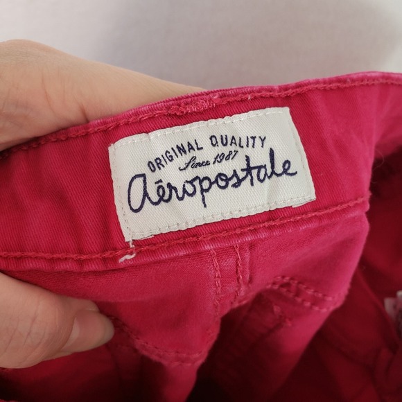Aeropostale Lola Jegging Womens Size 5/6 Hot Pink Skinny Jeans Stretch Casual - Picture 3 of 7
